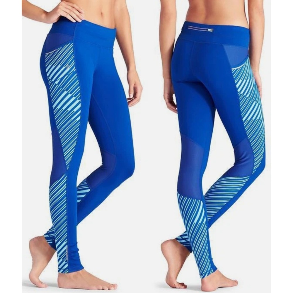 Athleta Sting‎ Be Free Tight Yoga Tights in Admiral Blue Running Workout Size M